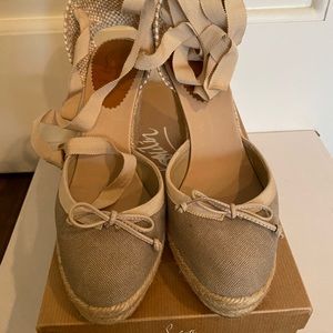 Christian Louboutin canvas rope wedges size 37